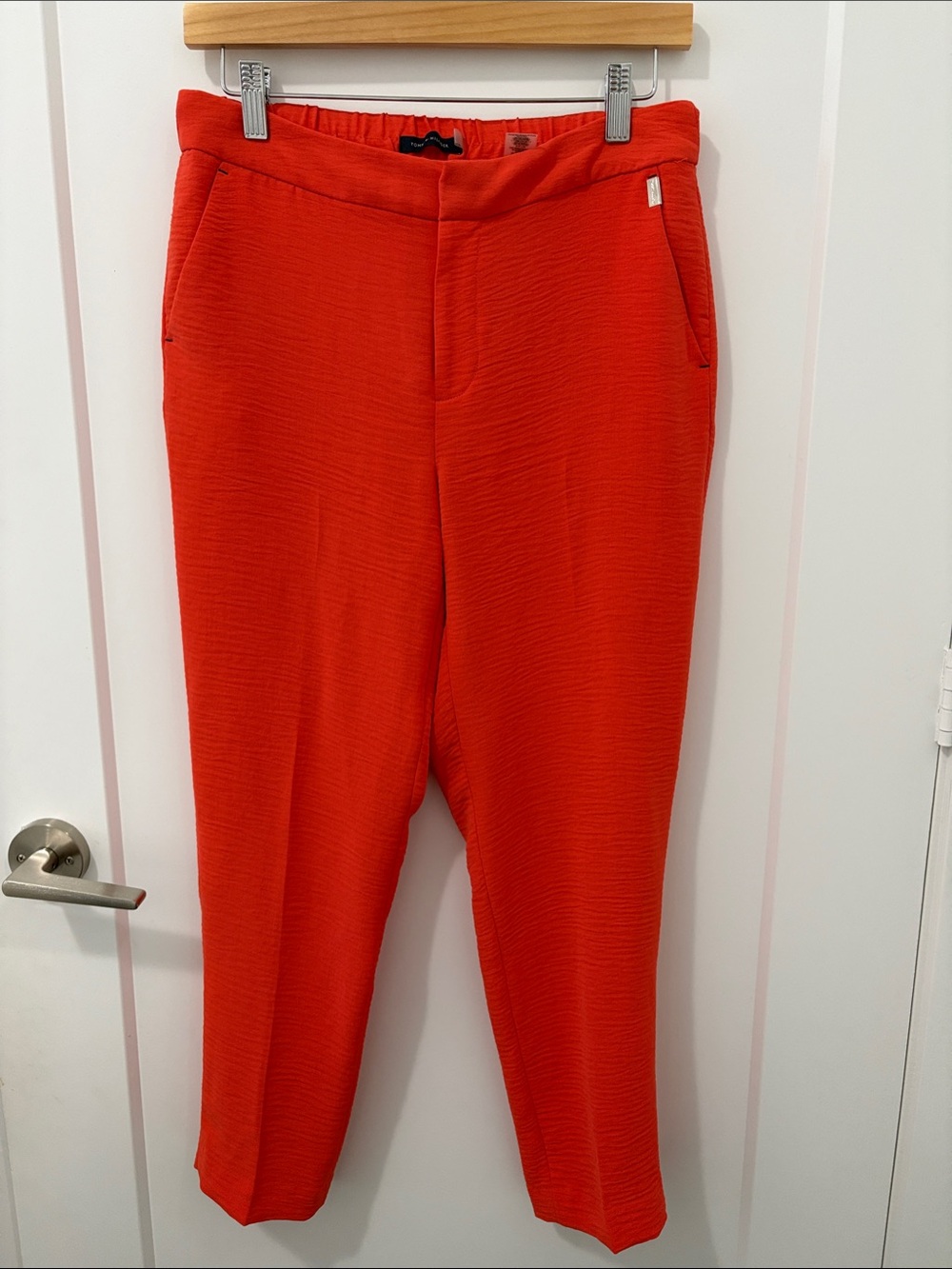 Tommy Hilfiger Vibrant Coral Cropped Ponte Pants